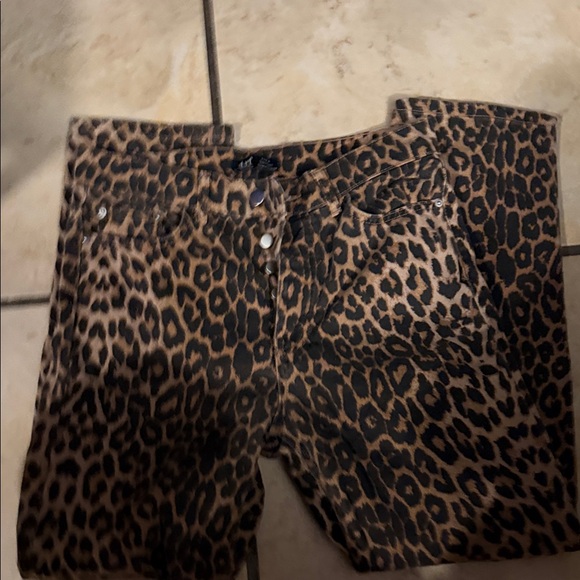 Zara Animal Print Denim - Picture 3 of 4